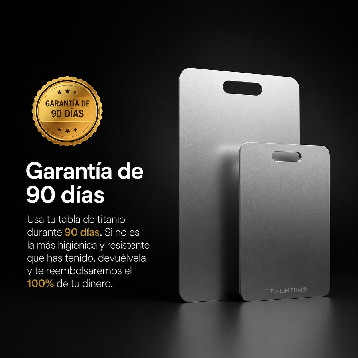Tabla antimicro plásticos titanio